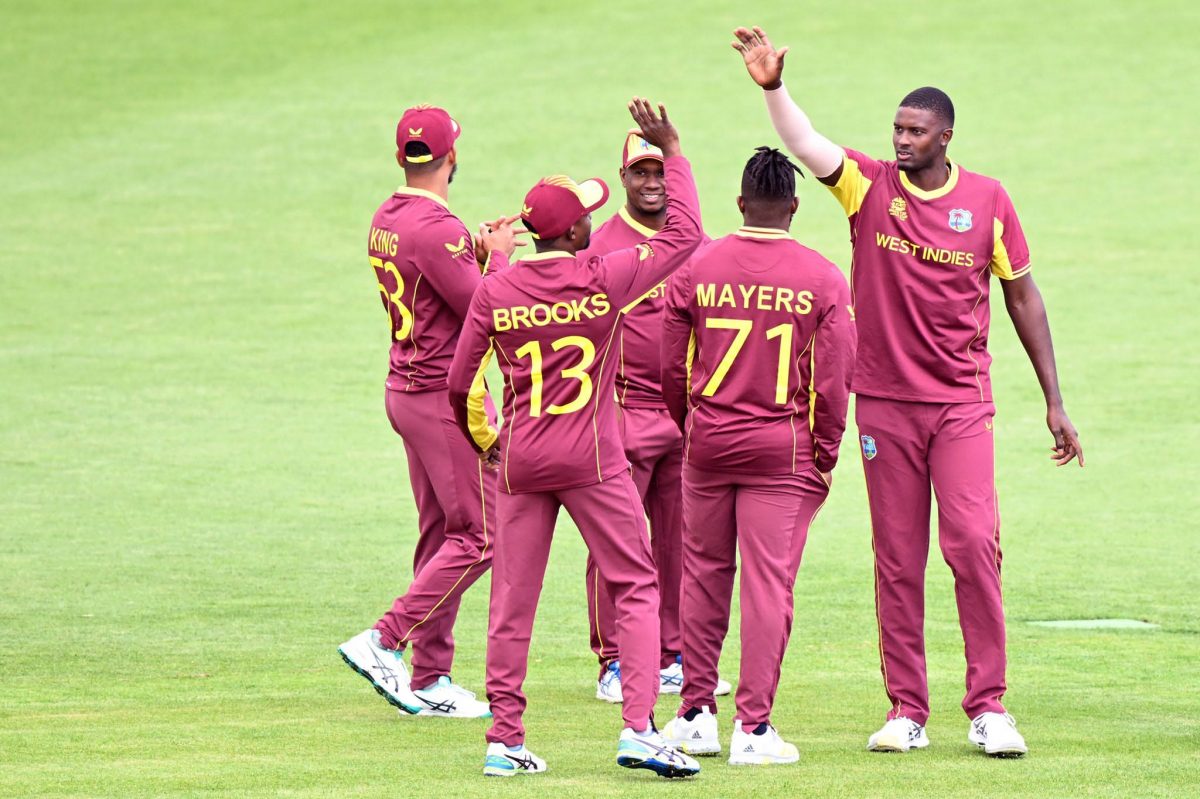 All-rounder Jason Holder (far right) is confident West Indies can bounce
back and keep their ICC T20 World Cup hopes alive.
