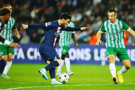 Paris St Germain’s Lionel Messi scores their fourth goal REUTERS/Sarah Meyssonnier