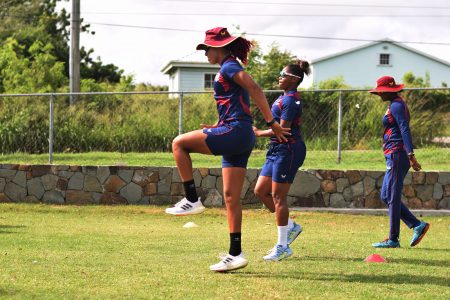 West Indies Women players go through their paces during the skills camp in Antigua. (Photo courtesy CWI Media) 