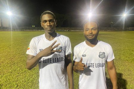 Santos scorers from right Akosi Jervis and Stephon Reynolds
