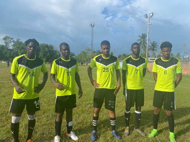 The Fabulous Five! Topp XX scorers from left Delon Luke, Travis Waterton, Jevon Maynard, Jamal Bentick, and Keon Hall. 