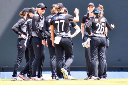 New Zealand women defeated their West Indian counterparts by six wickets in the second T20 International yesterday.