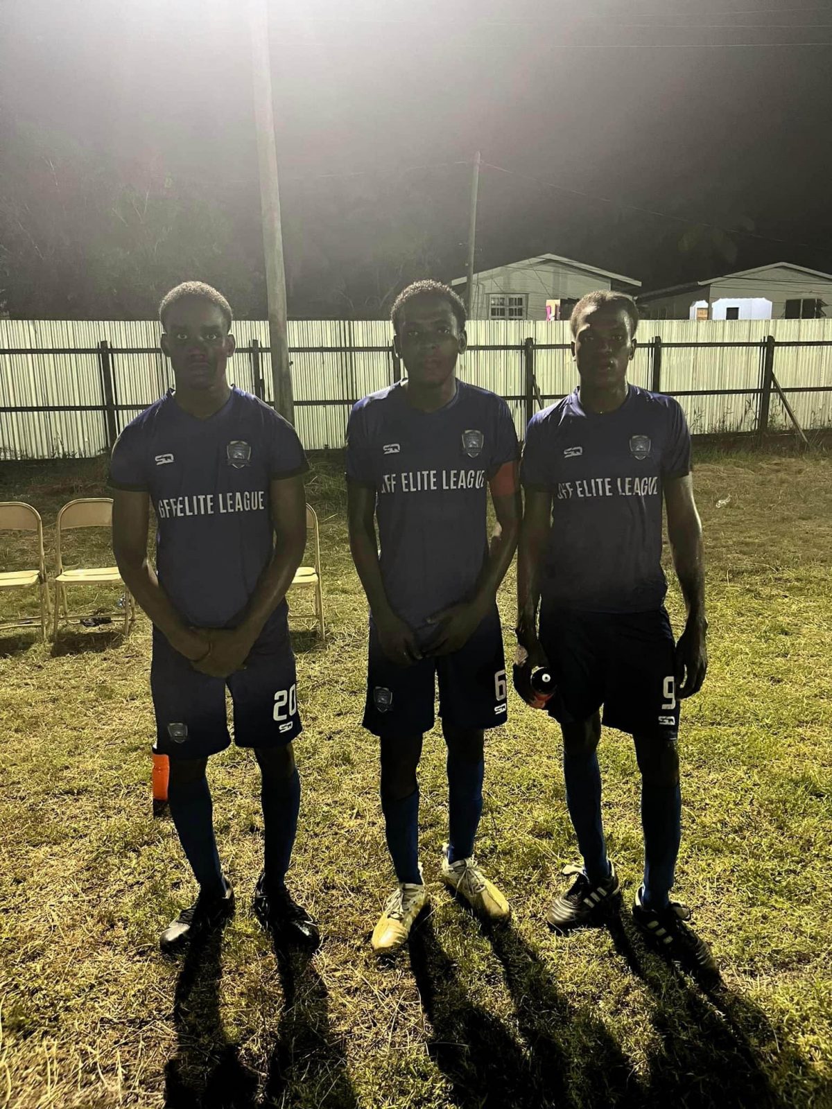 Ann’s Grove scorers Shemar Beckles, Younce Francis, and Isaiah Barry.

