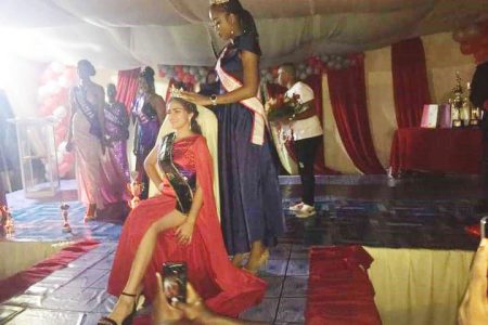 Francis Arena being crowned last Saturday after the Miss Regional Division Police Youth Ambassador Pageant
