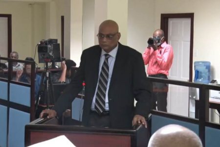 Chief Election Officer Vishnu Persaud was the first witness to appear before the Presidential CoI into the 2020 general and regional elections when public hearings commenced yesterday