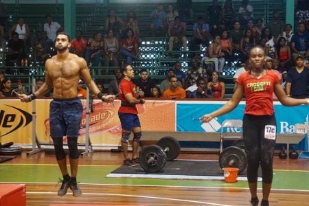 Scenes from a previous Guyana Fitness Expo which was staged at the Cliff Anderson Sports Hall (Emmerson Campbell photos)