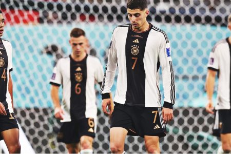 Germany players appear despondent after their shock defeat. (Twitter photo)