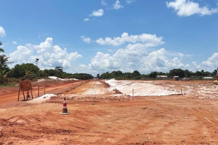 Works on US$190M Linden to Mabura road underway: Construction of the paved US$190 million Linden to Mabura Road has started and foundational works are progressing. See more on page 17.