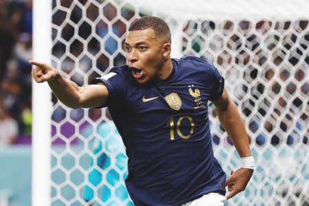  France’s Kylian Mbappe celebrates scoring
their third goal REUTERS/Issei Kato.