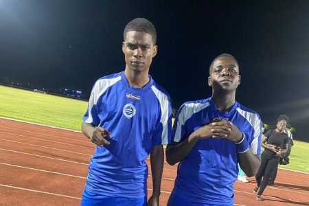 Pouderoyen scorers Esan Nelson and EJ Mars.