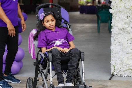 Amani Mohamed during the recent walk organised by the charity to shed light on the condition