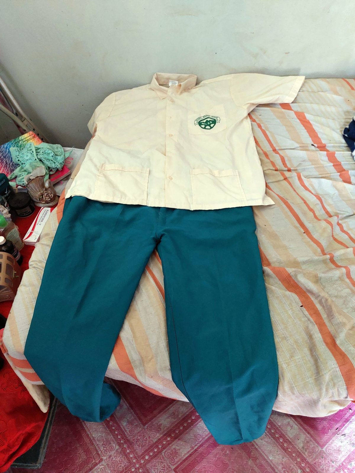 The Morvant Laventille Secondary School uniform which he was to have worn in January laid out Marlon Stewart’s bed.