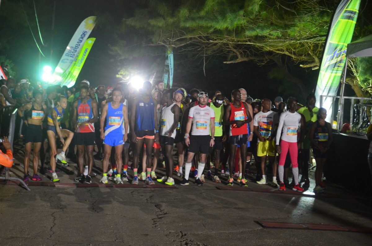 Calm before the storm! Moments before the start of the 2022 Run Barbados Full Marathon at Barclay’s Park