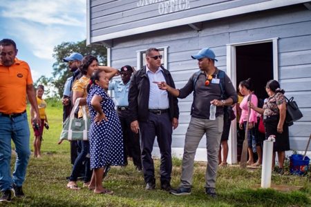 The Ministers engaged residents of Jawalla during their visit on Wednesday (DPI photo)