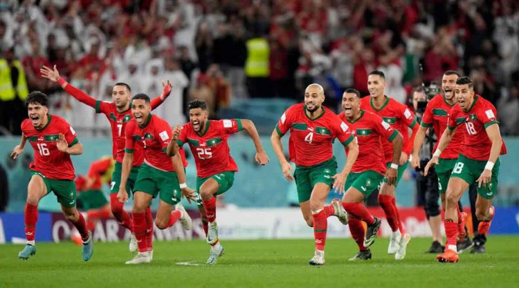 Ecstasy! Moroccan players celebrate after eliminating Spain from 2022 FIFA World Cup on penalty kicks