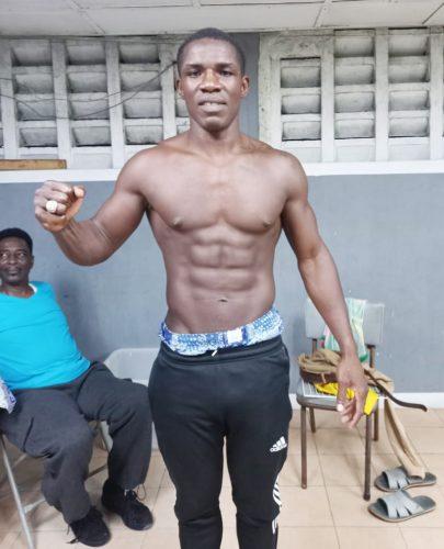 Primed for Battle! ‘Dynamite’ Desmond Amsterdam, the marquee attraction of the Terrence Ali National Open Championship, is ready for combat ahead of tonight’s commencement
