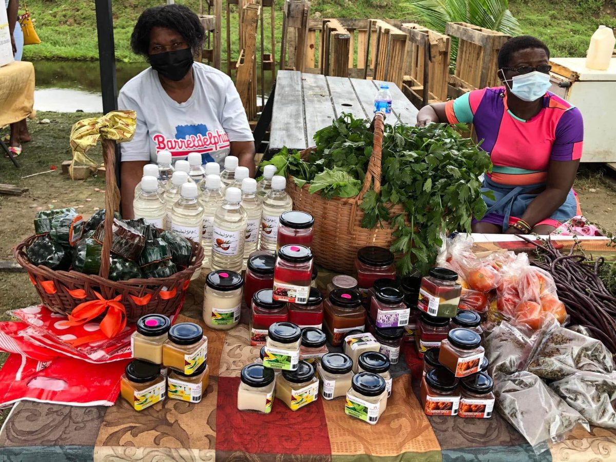 Products on display at Mocha Producers Market Day