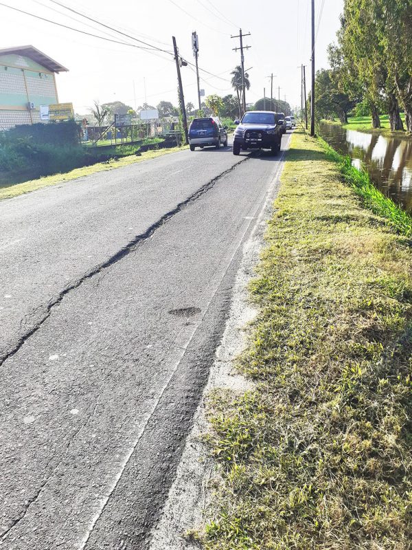 Another section of Thomas Lands Road slipping - Stabroek News