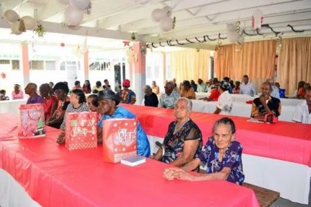 A past Christmas luncheon hosted for Dharm Shala residents
