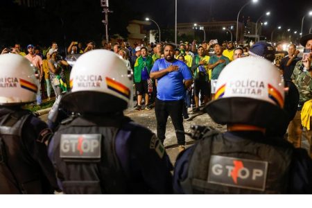 Supporters of Jair Bolsonaro have been protesting against the election result.(Reuters: Adriano Machado)