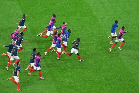  Defending champions France raced into the semi-finals of the 2022 FIFA World Cup competition in Qatar yesterday with a 2-1  defeat of England. (Photo courtesy Twitter)