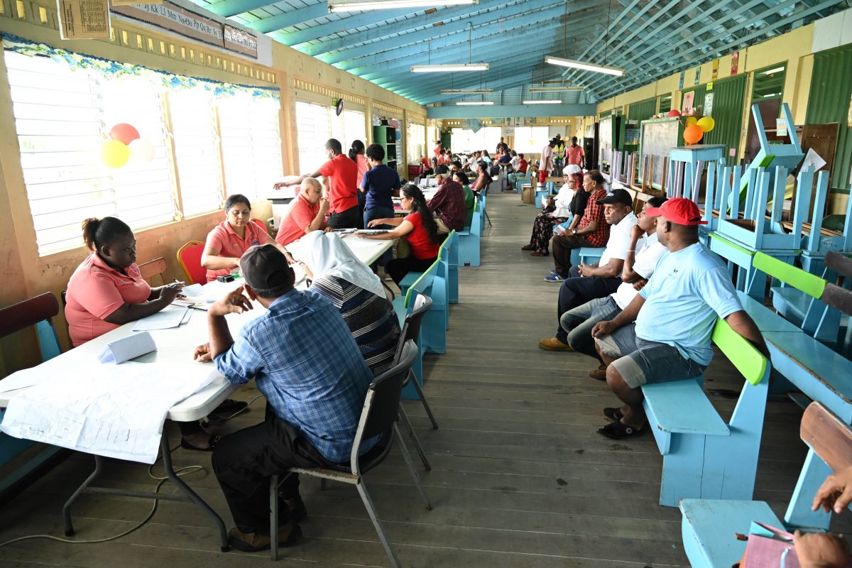 Residents during the registration process (CHPA photo)