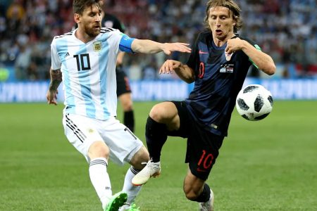 Today’s World Cup semifinal clash will be a battle between Argentina’s Lionel Messi and Croatia’s Luka Modric. (Photo courtesy Reuters)