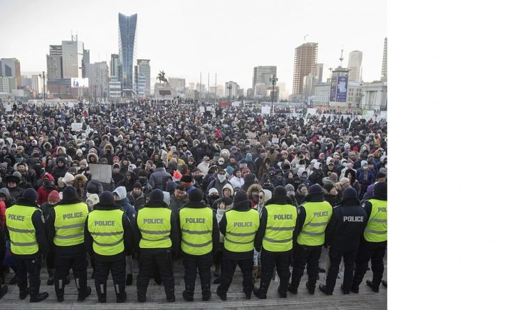 The protest (AP photo)