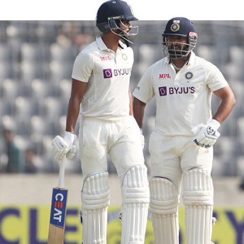 Rishabh Pant and Shreyas Iyer featured in a 159-run fifth-wicket partnership that helped India take control of the second test against Bangladesh yesterday.