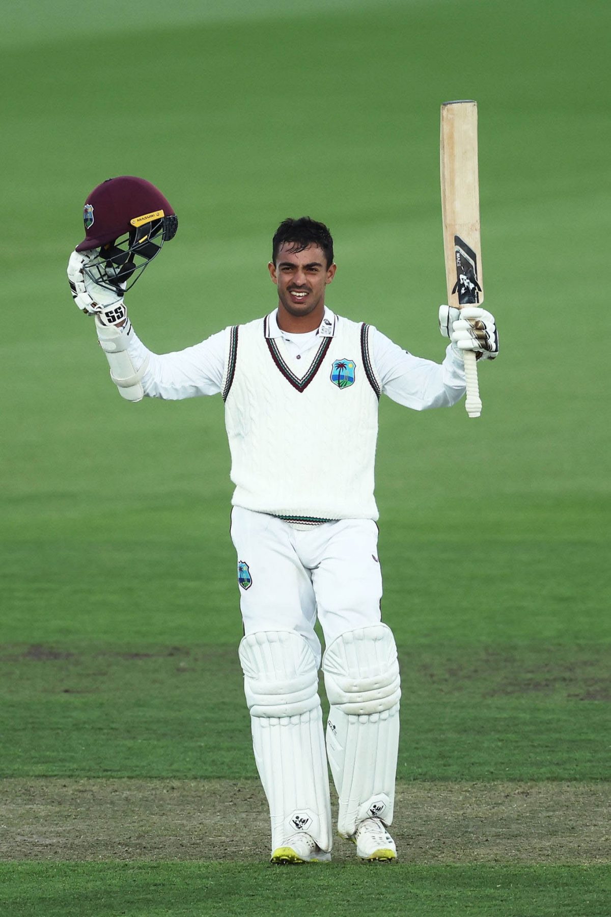 Left-hander Tagenarine Chanderpaul, who
scored a half century on test debut is unbeaten
on  47 on day two of the second Test.

