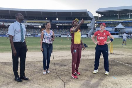 The West Indies women’s team lost the toss as well as the fifth T20 International against England Thursday.
