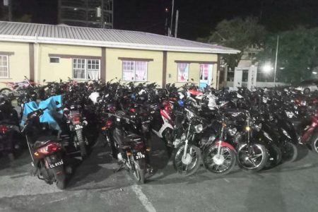 The impounded bikes (Police photo)