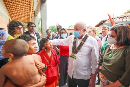 FILE PHOTO: Brazil's President Luiz Inacio Lula da Silva looks on as he visits the Yanomami Indigenous Health House (CASA Yanomami) in Boa Vista, Roraima state, Brazil January 21, 2023. Ricardo Stuckert/Handout via REUTERS/File Photo