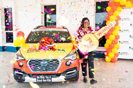 Winner of the brand-new Datsun Cross, Devena Jawahirlall (Shell Lubricants photo)