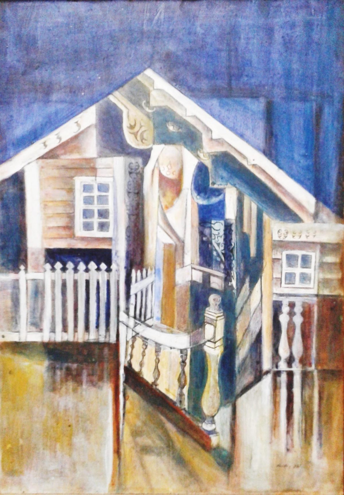 Old House #9 Dudley Charles, Acrylic, 1976 (Photo: Courtesy of Castellani House)