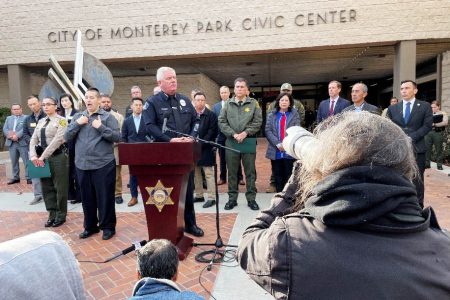 Monterey Park Police Chief Scott Wiese speaks at a news conference in the aftermath of a shooting that took place during a Chinese Lunar New Year celebration, in Monterey Park, California, U.S. January 22, 2023. (Reuters photo)