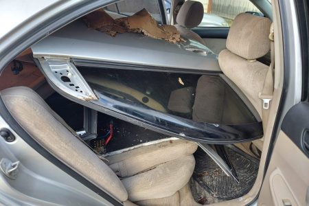 The car doors in the vehicle (Police photo)