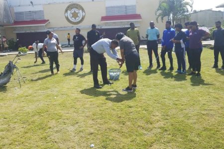  A snap shot of the two-day session hosted by the Ministry of Education Unit of Allied Arts for 13 Secondary Dchools and 22 Physical Education Teachers concluded with a bang Friday at the New Amsterdam Multilateral Secondary.