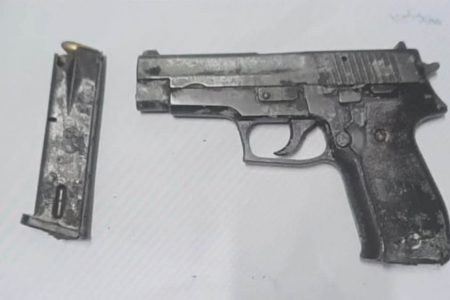 The 9mm SIG SAUER P226 that was retrieved. 