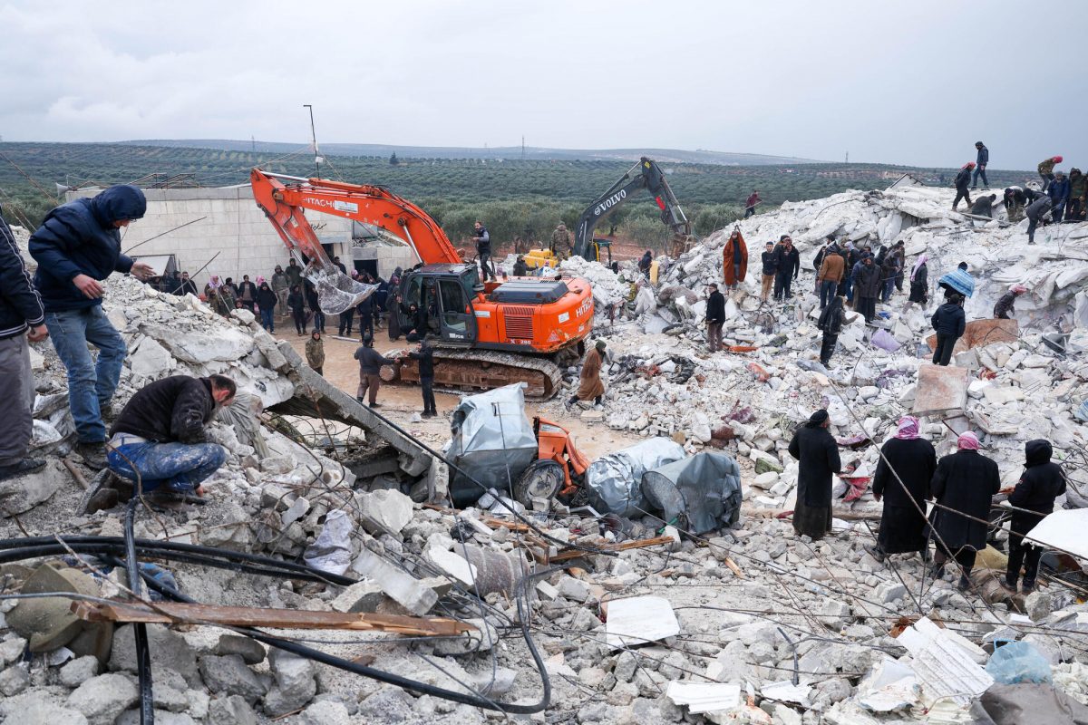 The impact of the earthquake on 6 February 2023. Idlib province, Northwestern Syria.