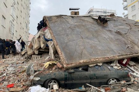 (Reuters photo of destruction in Turkey.)