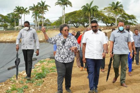 President Ali and PM Mottley visiting the site of the regional Food Security Terminal