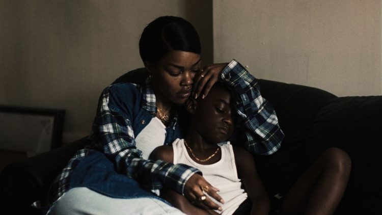 Teyana Taylor and Aaron Kingsley Adetola as mother and son in “A Thousand and One” (Image courtesy of the Sundance Institute)