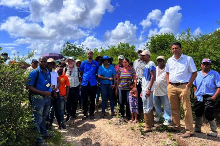 Farmers and producers on a field visit