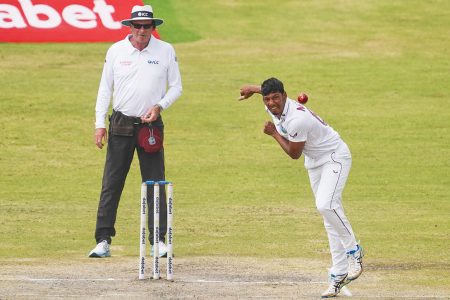 Gudakesh Motie produced career-best figures of 4-50 but
Zimbabwe held on for a draw in the first test which ended yesterday. 