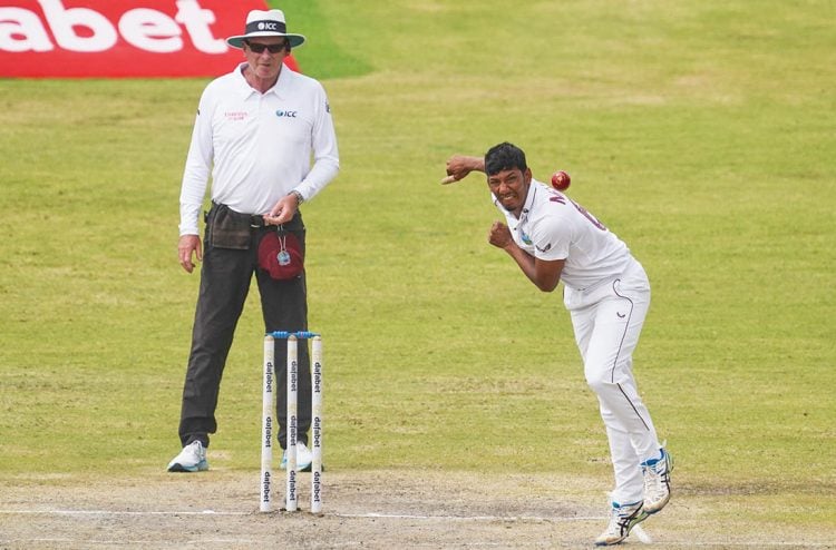 Gudakesh Motie produced career-best figures of 4-50 but
Zimbabwe held on for a draw in the first test which ended yesterday. 