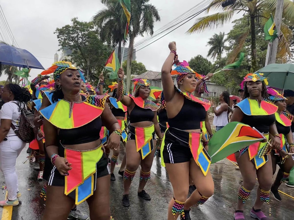 The Ministry of Human Services and Social Security’s Mash day celebrants making their way down Church Street on Thursday. (Ministry of Human Services photo)
