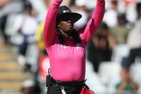 Jamaican umpire Jacqueline Williams. 