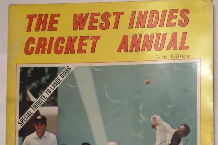 The 1976 West Indies Annual with Lance Gibbs on the cover