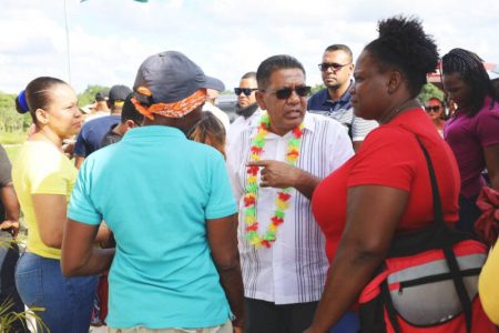 Agriculture Minister Zulfikar Mustapha meeting farmers in Region Ten